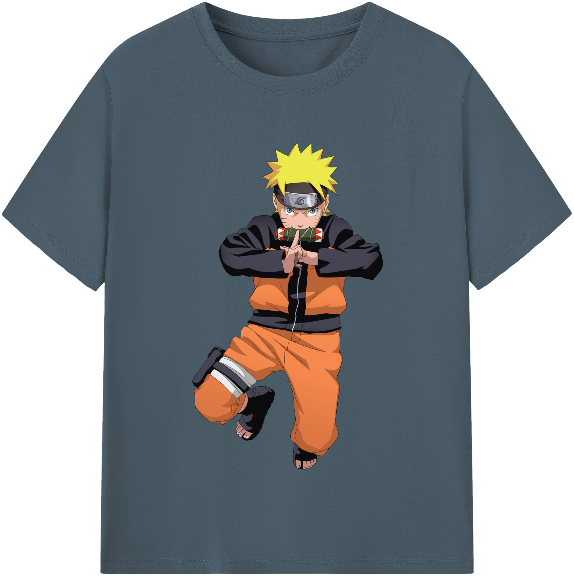 （画像用） NARUTO -ナルト- うずまき ナルト Uzumaki Naruto 綿100％半袖Tシャツ（フロントプリント）